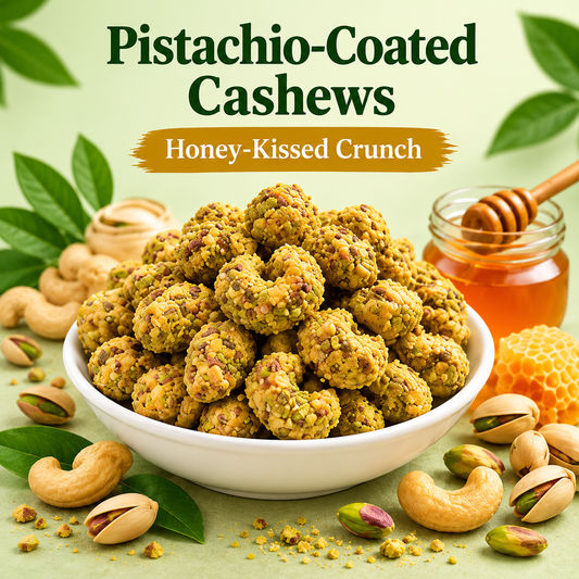 Premium Pistachio-Coated Cashews with Honey – Honey-Kissed Crunch-GVC