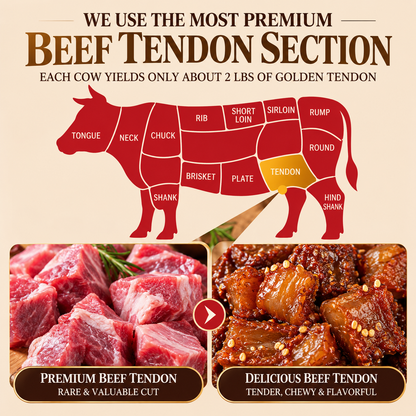 Spicy Braised Beef Tendon & Meat Bites – Tender, Chewy, Juicy & Rich in Flavor-EDC