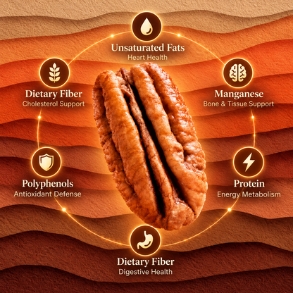 Organic Whole Pecans — Oil-Free Roasted for the Perfect Balance of Health and Flavor——GTR