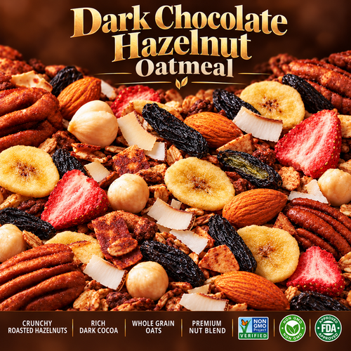 Dark Chocolate Hazelnut Oatmeal | Rich & Indulgent | Sustained Energy- WHM