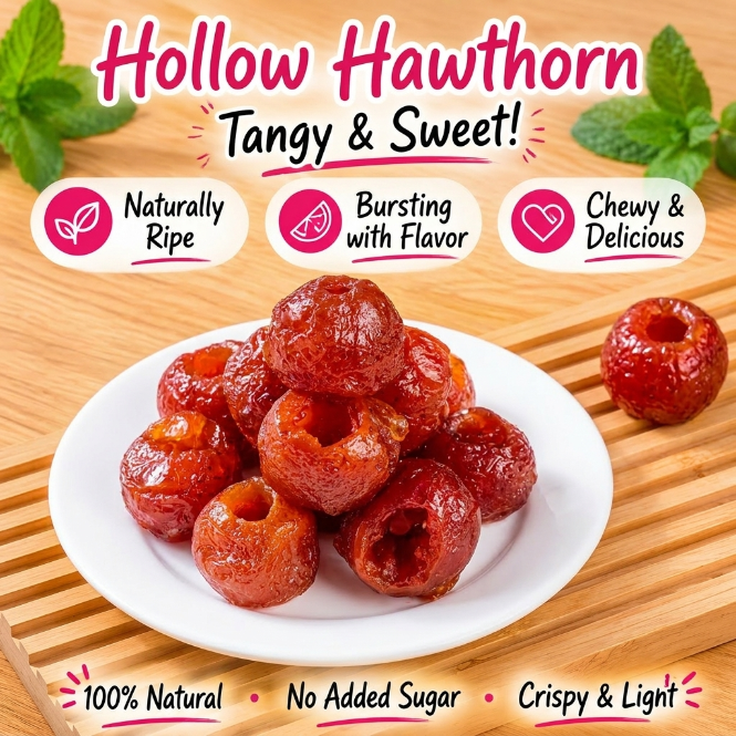 Say goodbye to high-calorie guilt! 🥕🥕Satisfy your cravings with our hollow dried hawthorn berries-#YUN7
