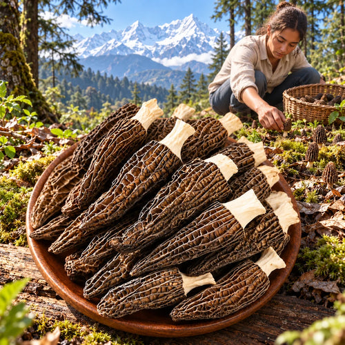 Himalayan Wild Morel Mushrooms — Hand-Picked, Rich & Aromatic-SE
