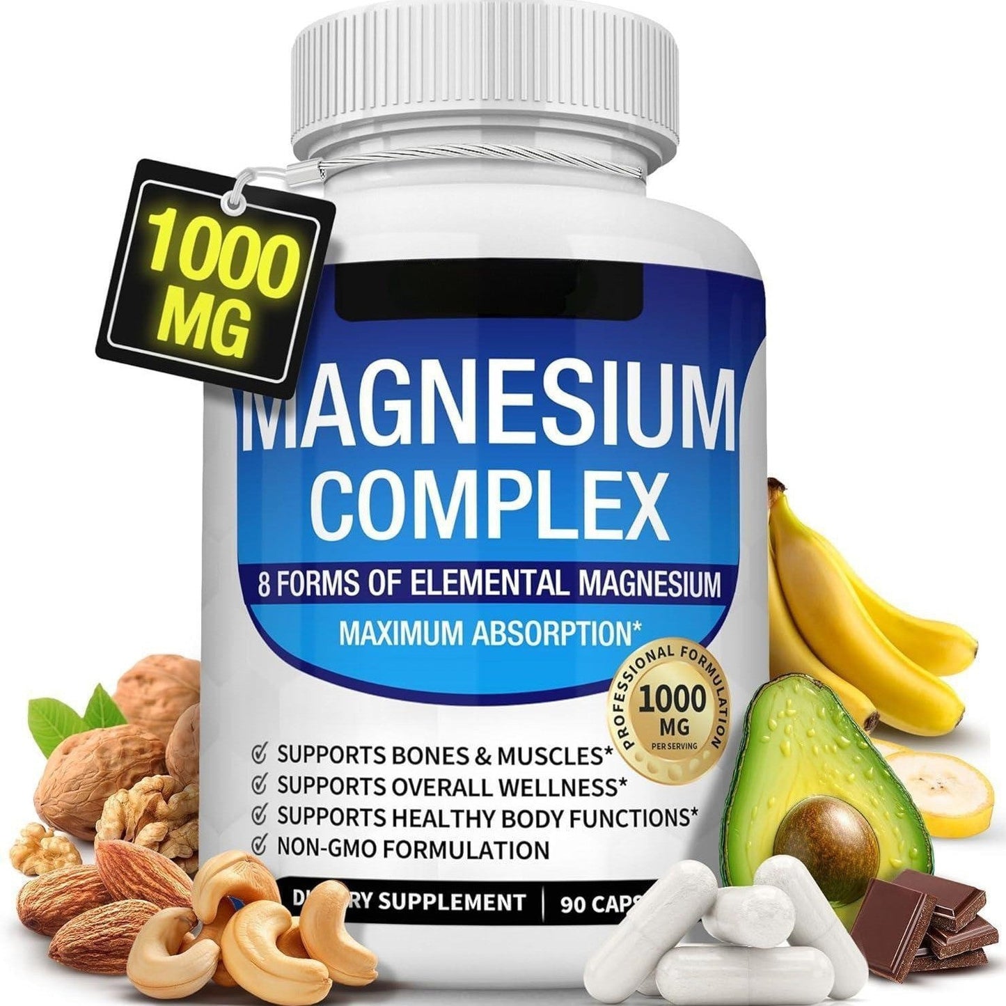⚡Crazy-Sale⚡60k-Sold⚡Magnesium Complex 8 Essential Magnesium Supplement 1000mg-#YUN7
