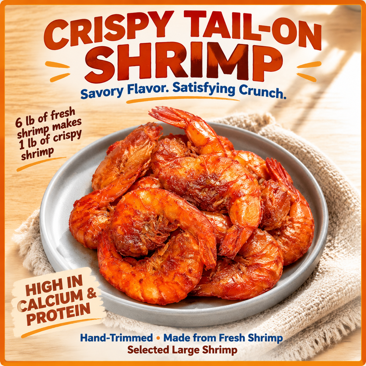 Crispy Tail-On Shrimp – Savory & Crunchy Seafood Snack-EDC