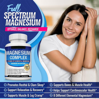 ⚡Crazy-Sale⚡60k-Sold⚡Magnesium Complex 8 Essential Magnesium Supplement 1000mg-#YUN7
