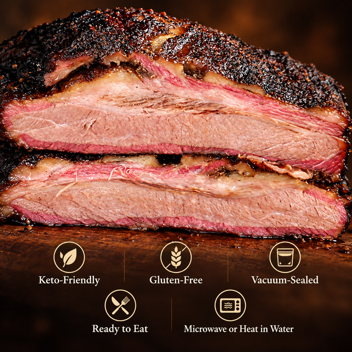 Premium Angus Beef Brisket –Thick & Juicy, Ready-to-Eat | High-Protein, No Additives, Vacuum-Sealed-IUK