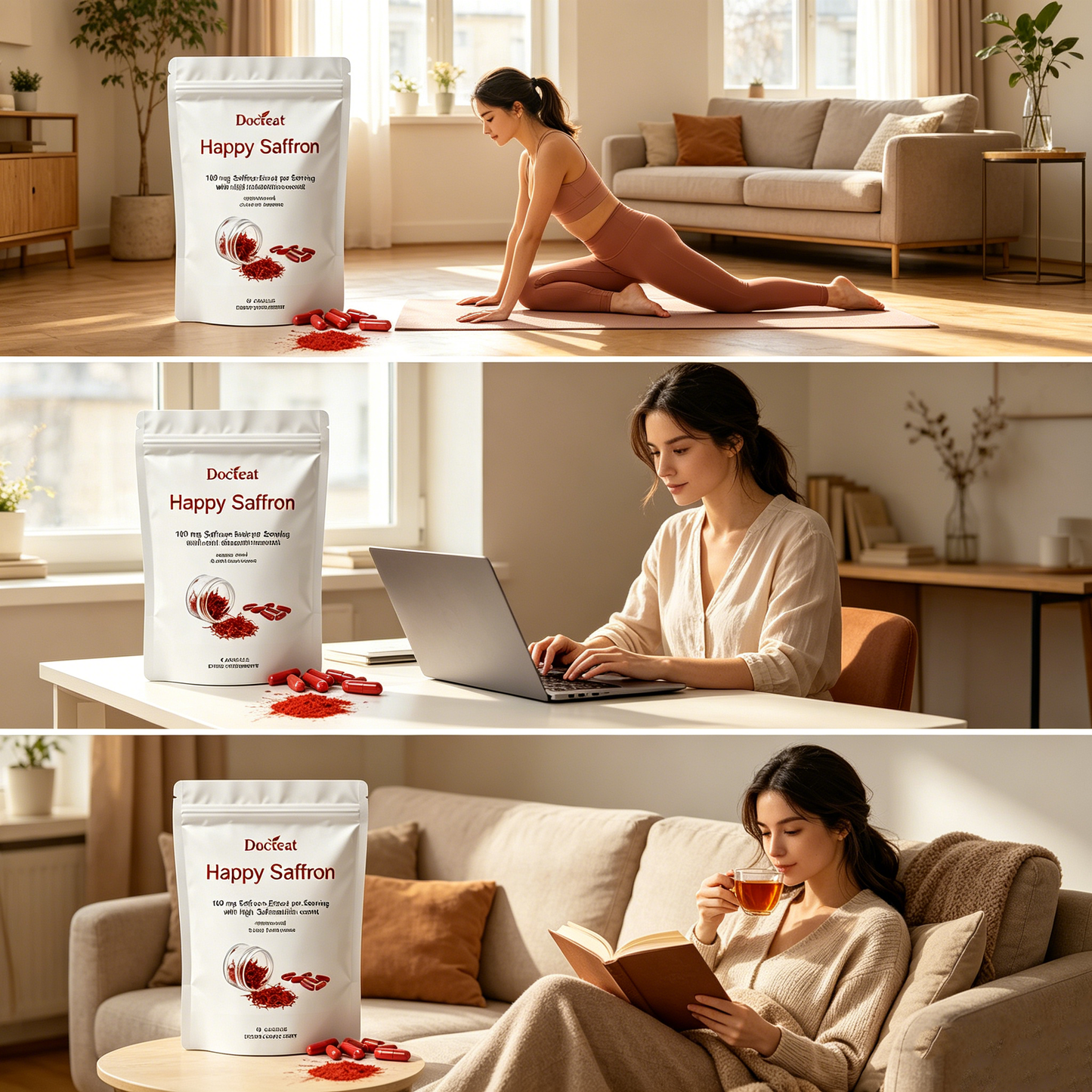 Volunge Saffron Pure Extract — Energy, Mood & Daily Drive Support with 88.5mg Saffron + 5-Magnesium Complex • Vegan • 240 Softgels-HZ
