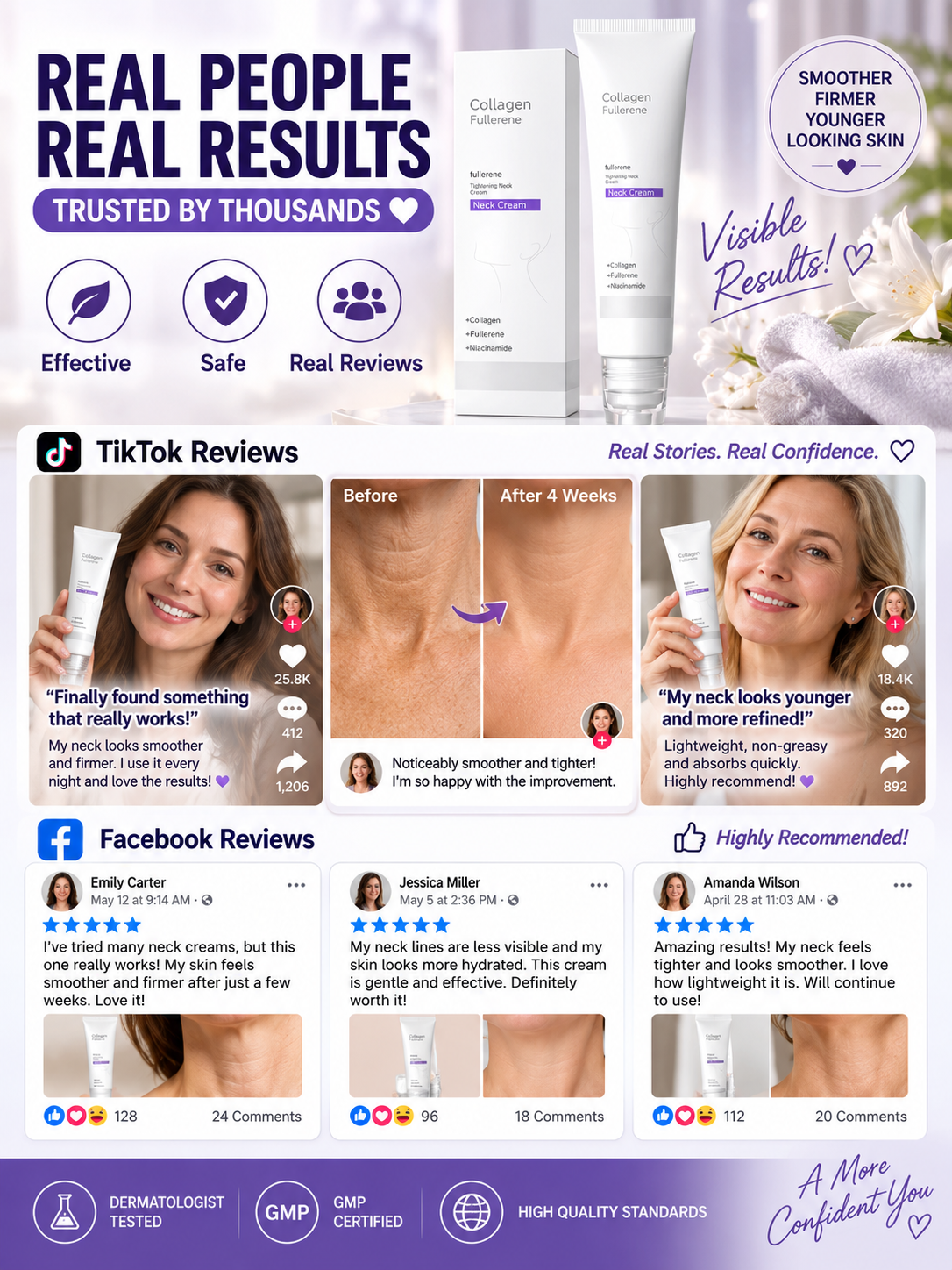 Anti-Wrinkle & Anti-Aging | Collagen Firming Cream | Targets all types of wrinkles -Felix