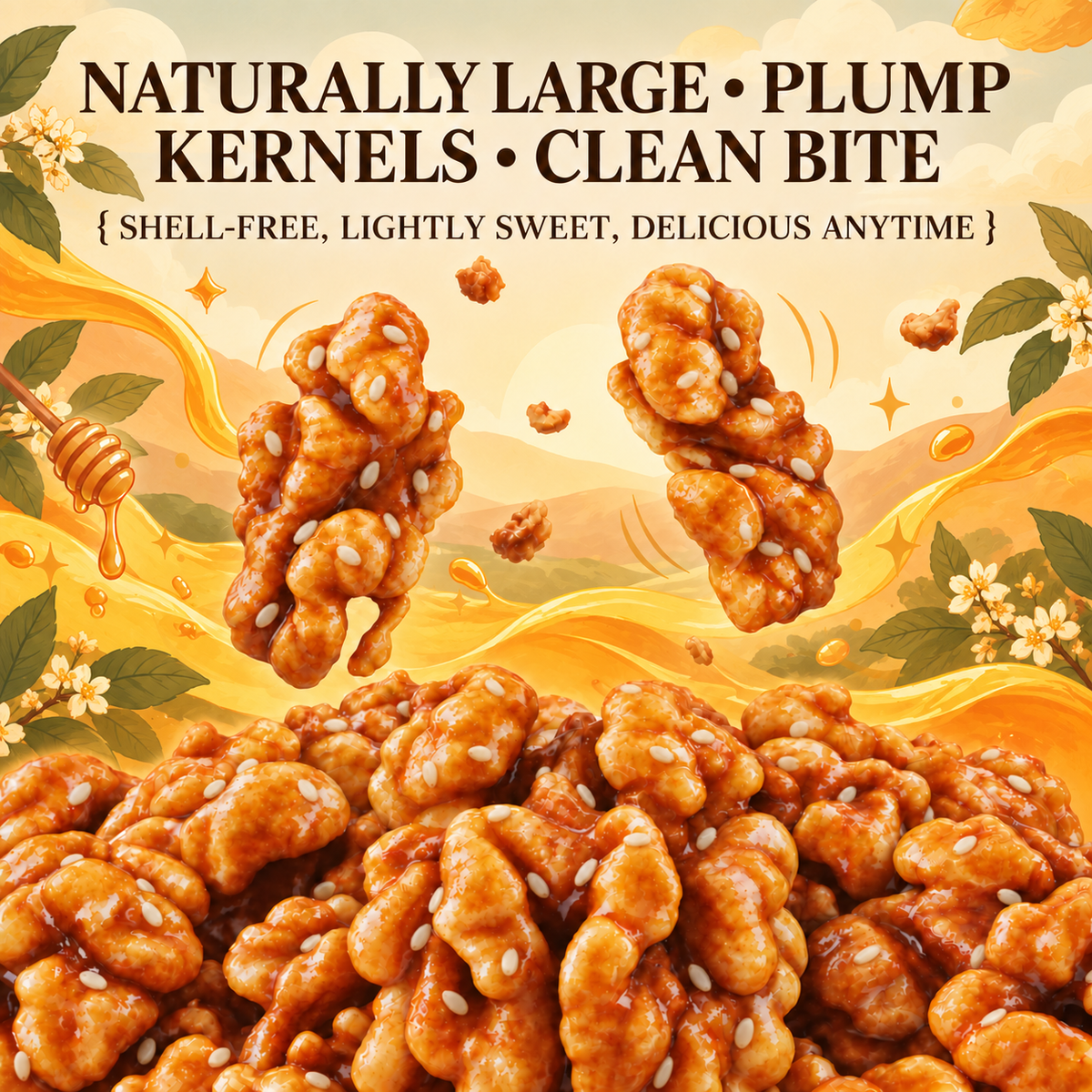 [Get 5 Delivered]Honey-Peeled Walnuts – Delicious Crunch with Real Heart Benefits-OUO