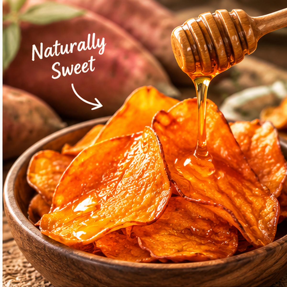 Golden Honey Sweet Potato Chips – Crispy, Sweet & Delicious, Irresistible Crunch in Every Bite-edc
