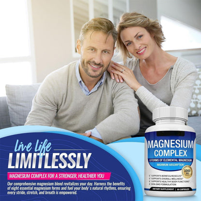 ⚡Crazy-Sale⚡60k-Sold⚡Magnesium Complex 8 Essential Magnesium Supplement 1000mg-#YUN7