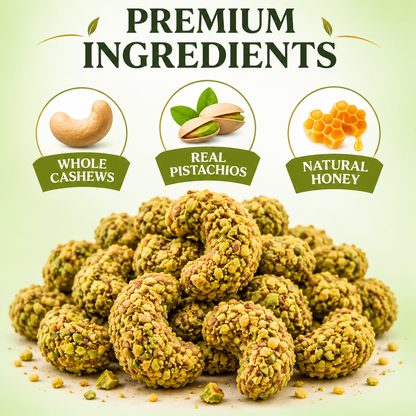 Premium Pistachio-Coated Cashews with Honey – Honey-Kissed Crunch-GVC