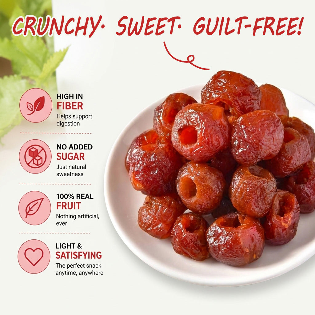 Say goodbye to high-calorie guilt! 🥕🥕Satisfy your cravings with our hollow dried hawthorn berries-#YUN7