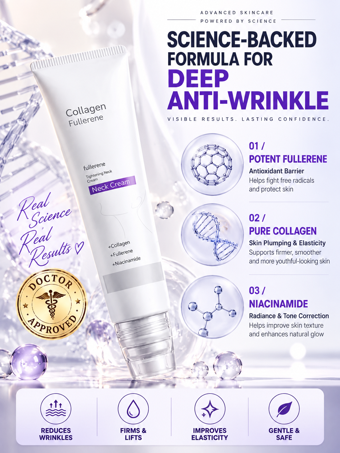 Anti-Wrinkle & Anti-Aging | Collagen Firming Cream | Targets all types of wrinkles -Felix