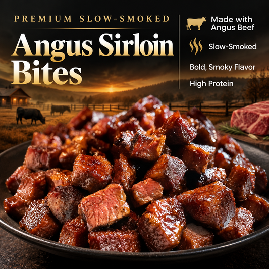 Premium Slow-Smoked Angus Sirloin Bites | High Protein · Real Beef - WHM