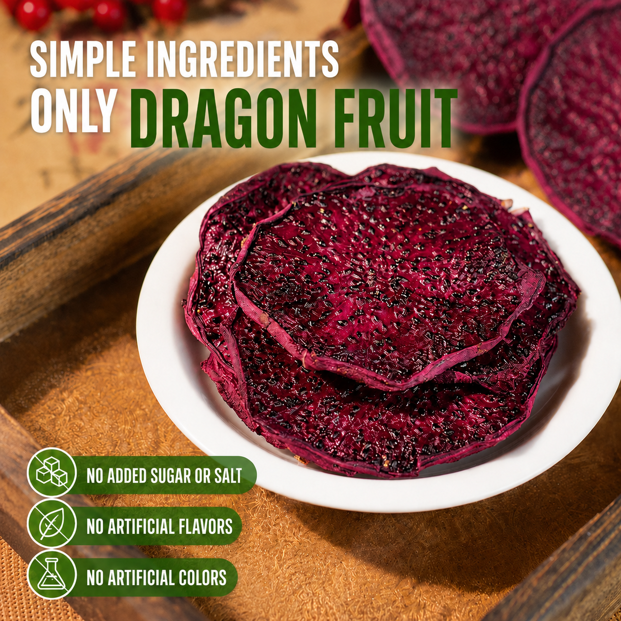 🍦Naturally Sweet. Crispy. Addictive! 🍦Real Red Dragon Fruit. Freeze-Dried to Keep the Crunch, Color & Nutrition.