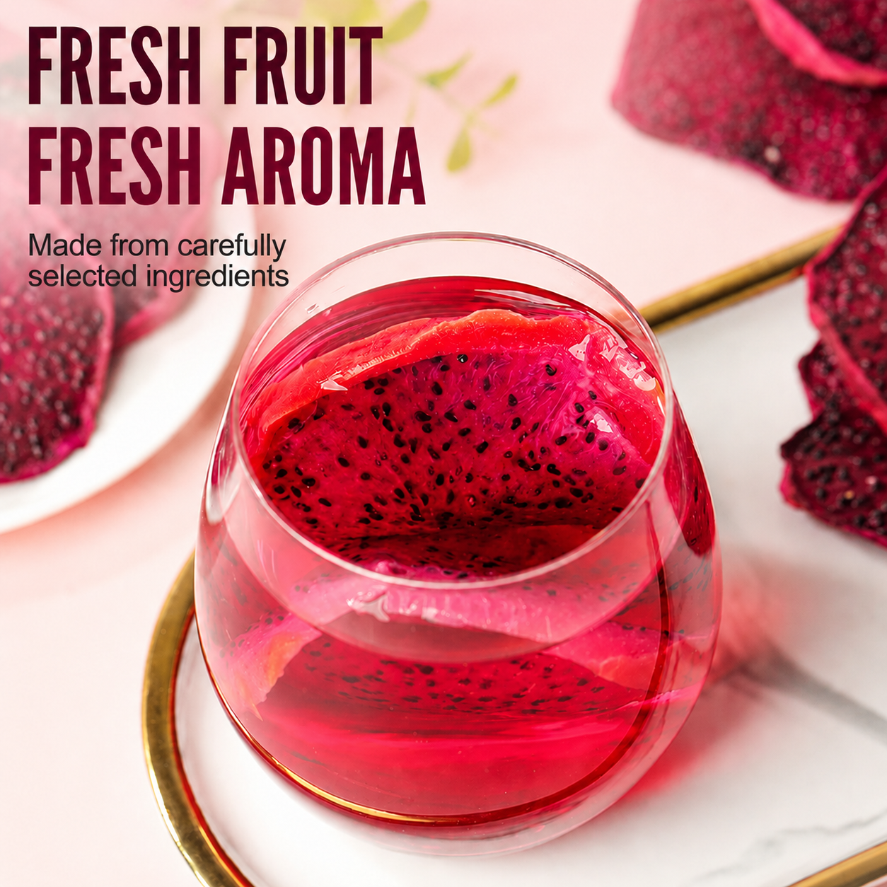 🍔Say goodbye to high-calorie guilt! 👍Satisfy Your Cravings with Our Fiber-Rich Red Dragon Fruit Slices-XA