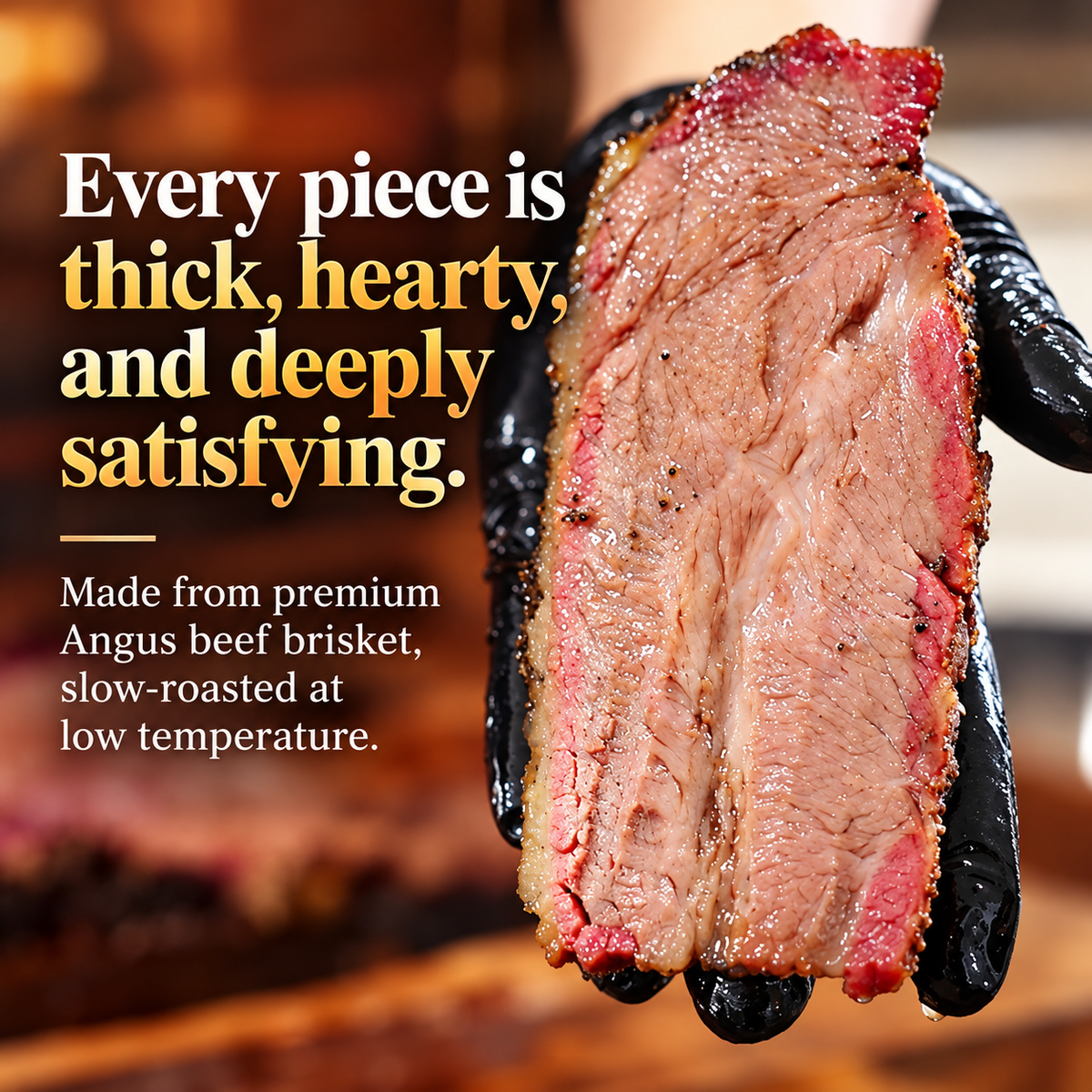 Premium Angus Beef Brisket –Thick & Juicy, Ready-to-Eat | High-Protein, No Additives, Vacuum-Sealed-IUK