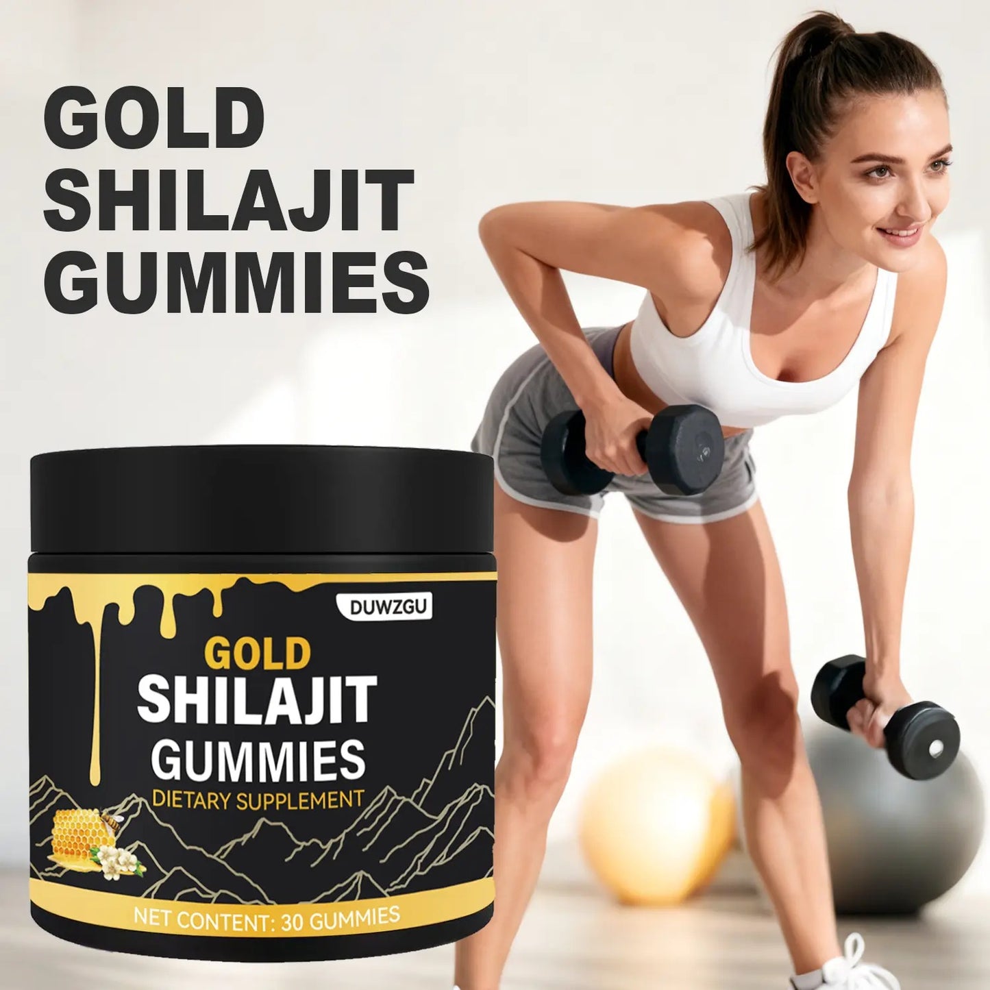 🏆Choice of 80% Tough Guys⏰Pure Himalayan Gold Shilajit Gummies-Natural Powerful Size & Stamina Enhancer for Men-ABB8