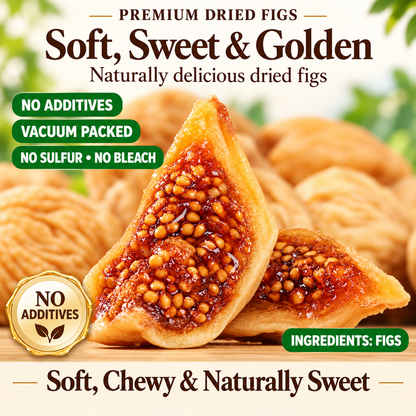 Premium Turkish Calimyrna Figs | Naturally Sweet, Tender & Chewy, Bursting with Rich Fig Flavor - WHM
