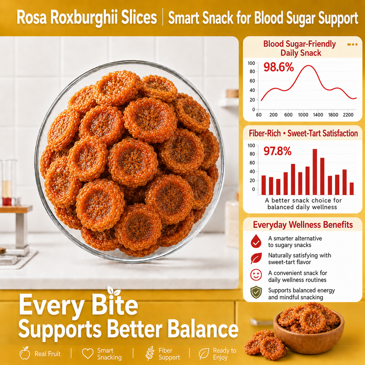 🧑‍⚕️🍍Say goodbye to sugar spikes! 🌿Support healthy glucose metabolism with Rosa Roxburghii Slices- QZE