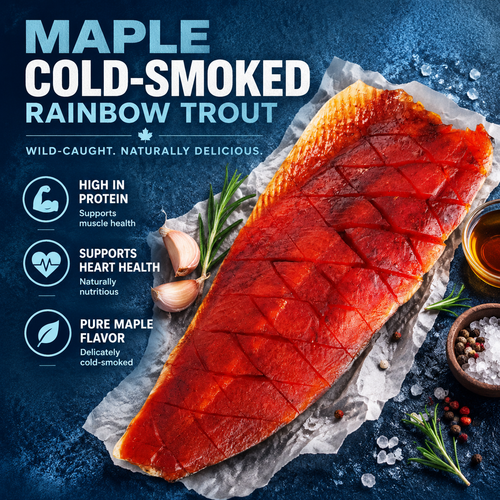 Maple Cold-Smoked Rainbow Trout-Wild-Caught, High in Protein & Supports Heart Health-OUO