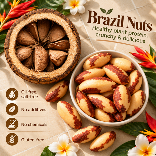 Premium Whole Brazil Nuts-Contains Heart-Healthy Unsaturated Fats-IUK