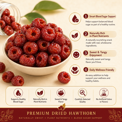 💗Science-Inspired Support for Healthy Blood Sugar✨ Delicious dried hawthorn made for smart everyday snacking.-LYJ