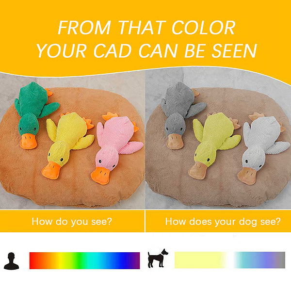 Peluche calmante per cani con suono di starnazzamento – riduce l’ansia da separazione | CALMQUA