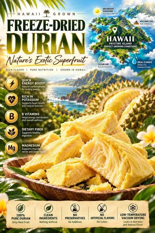 Hawaiian Freeze-Dried Durian | Crispy, Creamy & Made with 100% Real Fruit-Liam