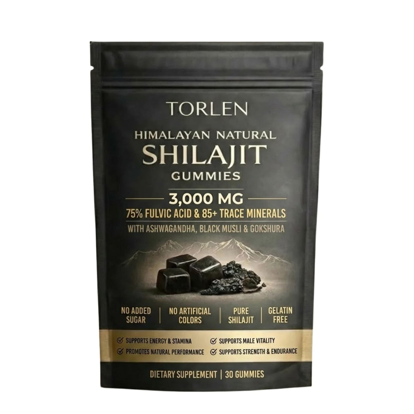 Himalayan Shilajit Gummies – Natural Testosterone Support, Anti-Aging Formula with Fulvic Acid, for Strength & Vitality-HZ