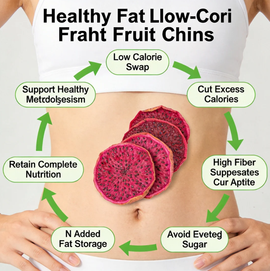 Say goodbye to high-calorie guilt! 🍦🍦Satisfy Your Cravings with Our Fiber-Rich Red Dragon Fruit Slices（副本）