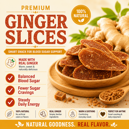 💯🌙Say goodbye to sugar spikes! 🌿Support healthy glucose metabolism with premium GINGER SLICES - QZE
