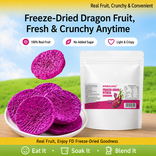 💎⭐Say goodbye to high-calorie guilt! 💎⭐Crunchy Freeze-Dried Dragon Fruit with Fiber-Packed Goodness-H1