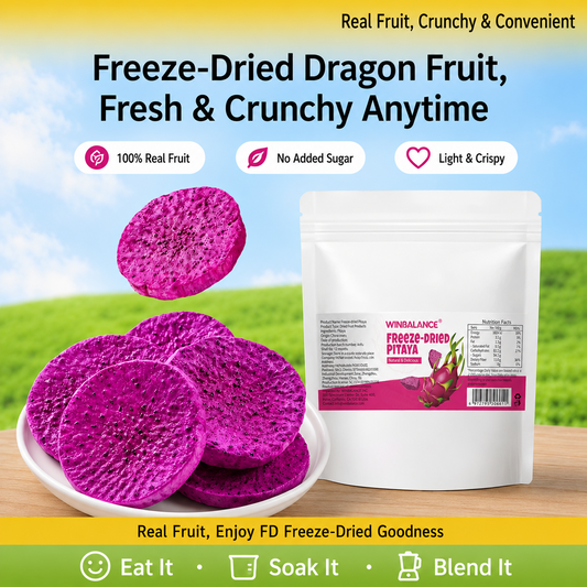 💎⭐Say goodbye to high-calorie guilt! 💎⭐Crunchy Freeze-Dried Dragon Fruit with Fiber-Packed Goodness-H1