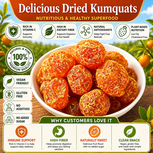 🍊Say goodbye to high-calorie guilt! 🍊🎲Satisfy your cravings with our fiber-rich Licorice Kumquats-INT