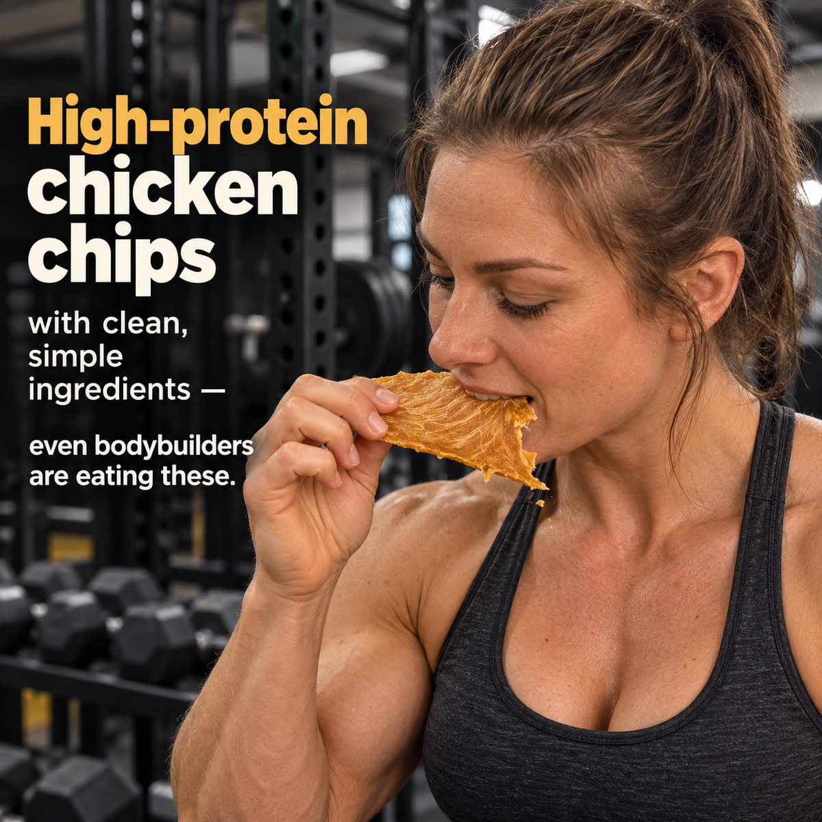 chicken chips — ultra-thin, crunchy, packed with real chicken flavor, low-fat and high-protein.-GTR