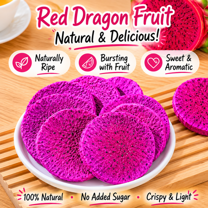 💎⭐Say goodbye to high-calorie guilt! 💎⭐Crunchy Freeze-Dried Dragon Fruit with Fiber-Packed Goodness-H1
