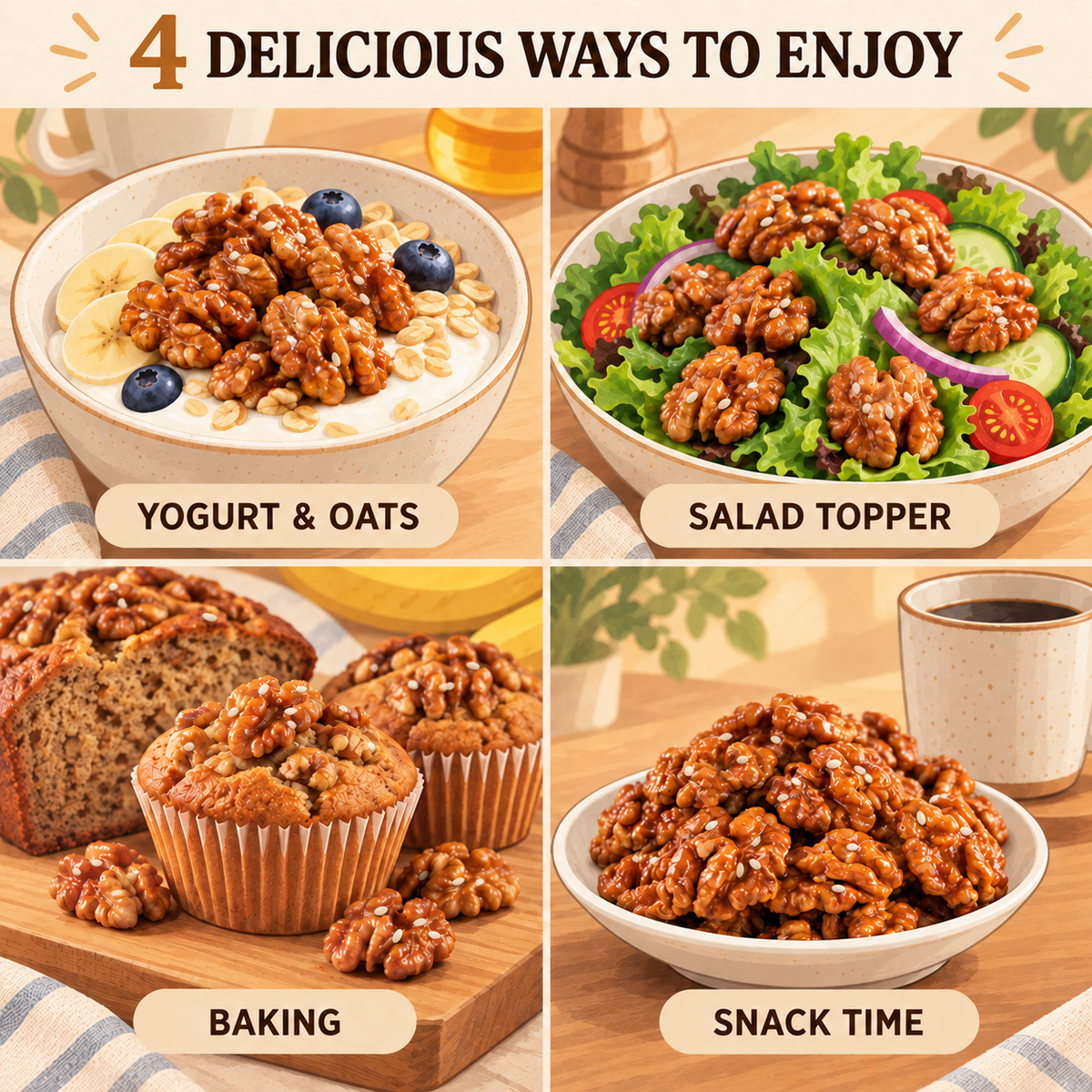 [Get 5 Delivered]Honey-Peeled Walnuts – Delicious Crunch with Real Heart Benefits-OUO