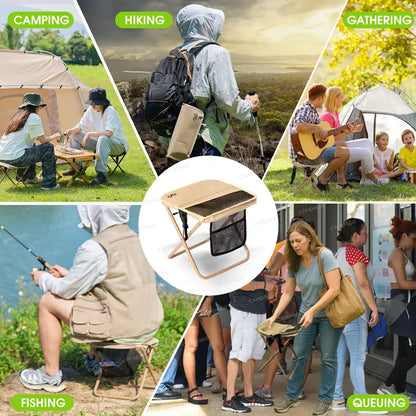 🔥Portable Outdoor Folding Chair with Shoulder, Strap Ultra Light 1.5 lbs, Max Load 400lb, Two Side Pockets Velcro Storage for Camping Hiking Fishing BBQ Parties⛱️-TJY
