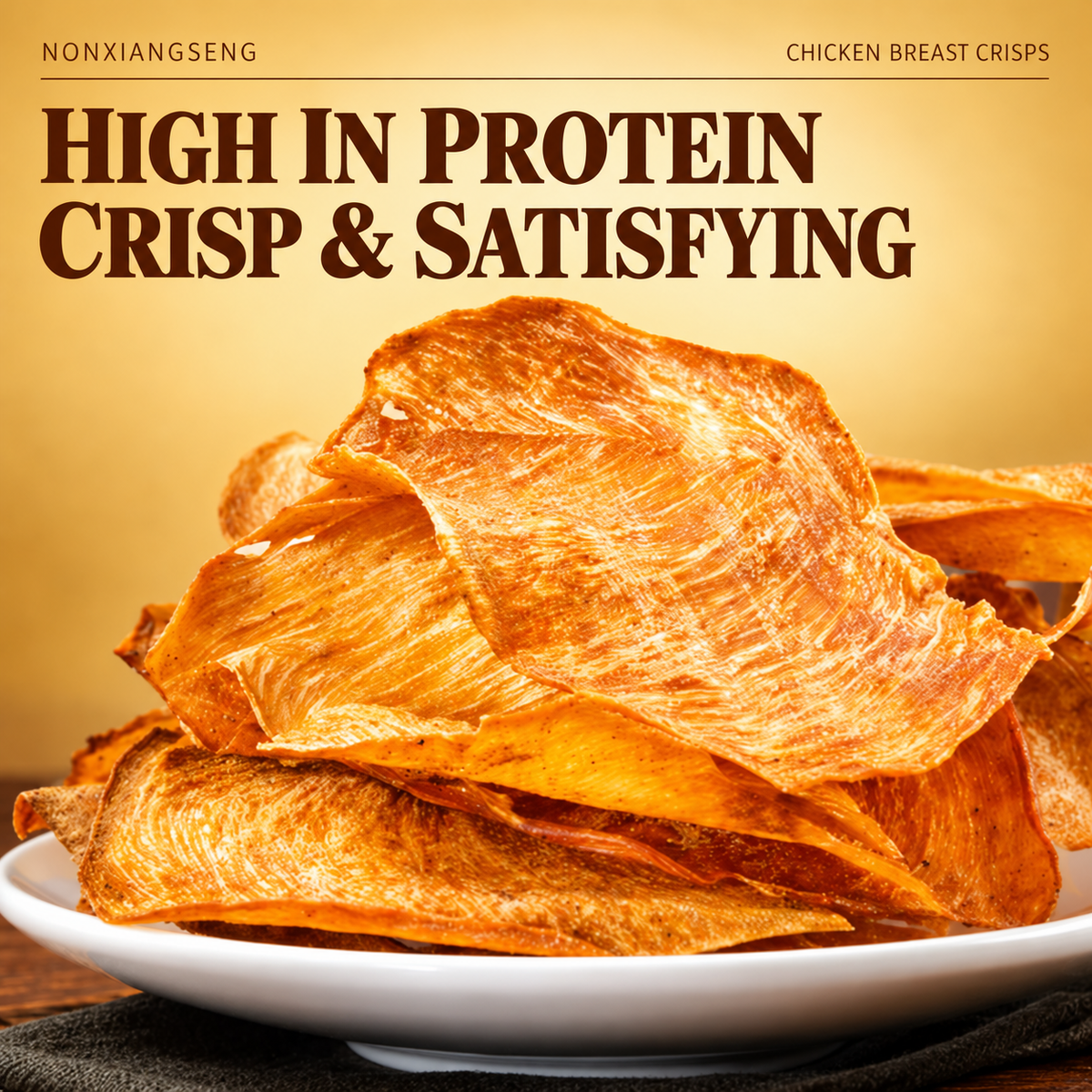 chicken chips — ultra-thin, crunchy, packed with real chicken flavor, low-fat and high-protein.-GTR