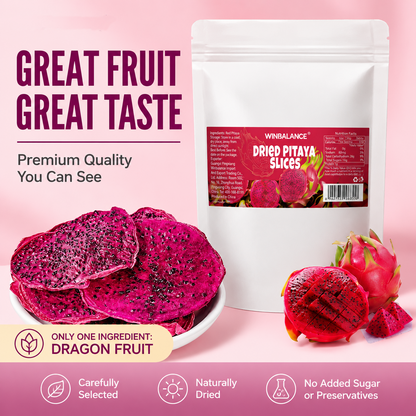 🍔Say goodbye to high-calorie guilt! 👍Satisfy Your Cravings with Our Fiber-Rich Red Dragon Fruit Slices-XA