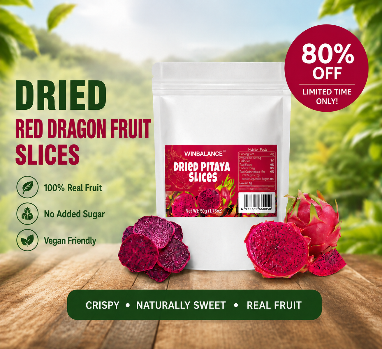 🍦Naturally Sweet. Crispy. Addictive! 🍦Real Red Dragon Fruit. Freeze-Dried to Keep the Crunch, Color & Nutrition.