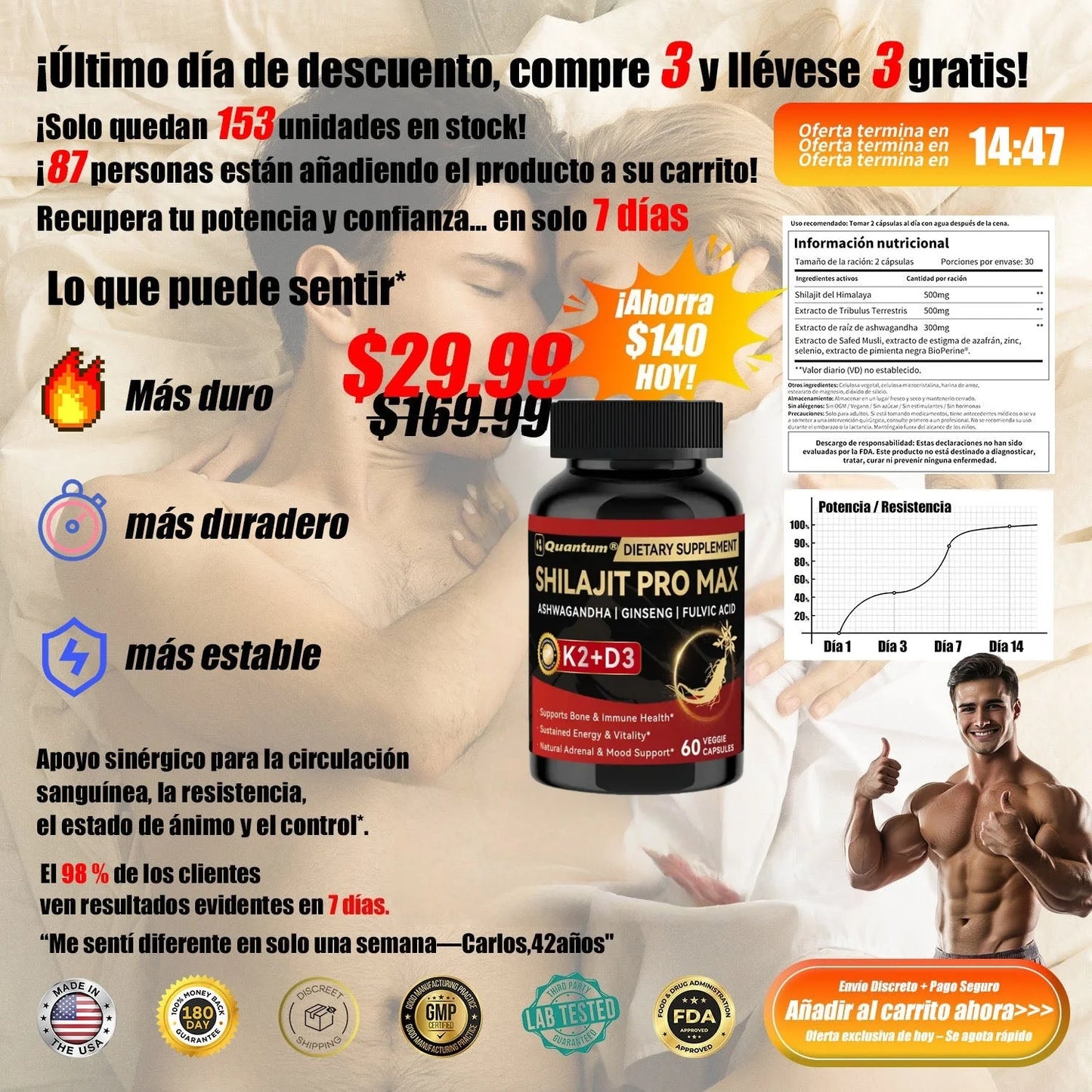 🏆Choice of 80% Tough Guys⏰Optimal*Shilajit PRO MAX with K2 & D3 - Premium Fulvic Acid & 84+ Minerals for Immune Support, Energy & Anti-Aging -ABB8