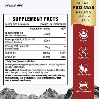 🏆Choice of 80% Tough Guys⏰Optimal*Shilajit PRO MAX with K2 & D3 - Premium Fulvic Acid & 84+ Minerals for Immune Support, Energy & Anti-Aging -ABB8